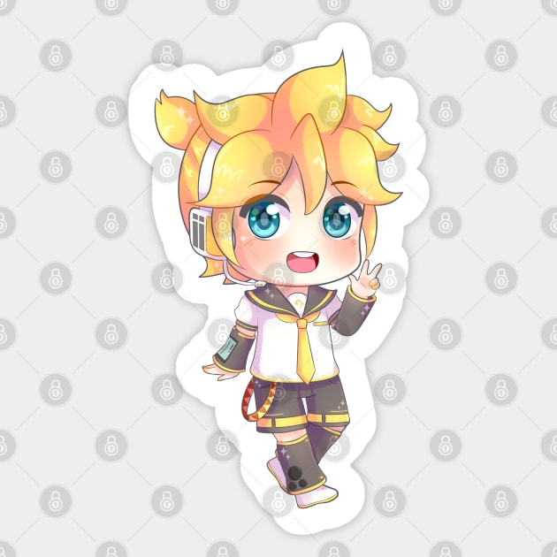 VOCALOID Kagamine Len chibi Sticker by Nadi-chan16